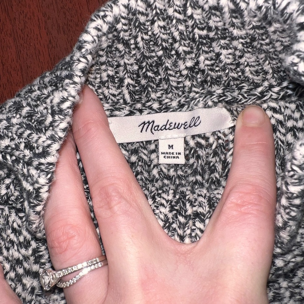 Madewell Black and White Knit Top - Picture 2 of 5